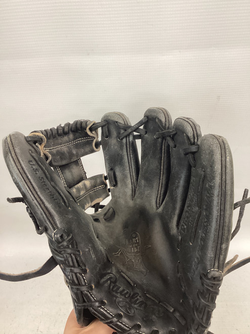 Vist Large View of Product Image Which is Used Rawlings HEART OF THE HIDE PRONP2JB BB/SB Glove RH Throw Black 11 1/4"