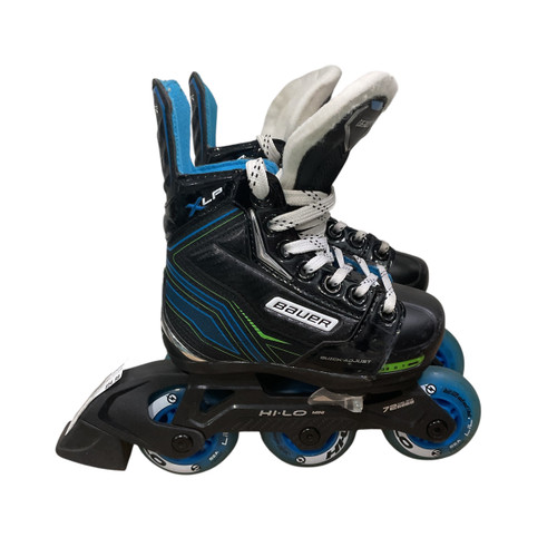 Vist Large View of Product Image Which is Used Bauer XLP ADJ Y7-Y10 Junior Rec Fitness Skates Black Adjustable
