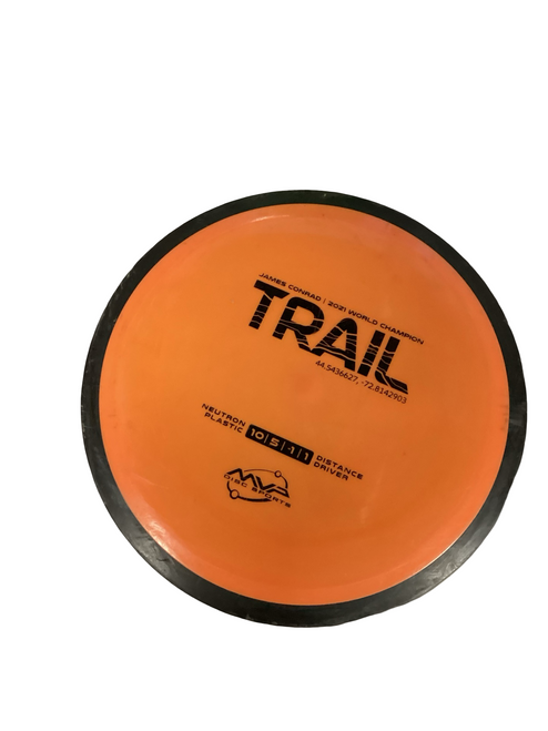 Vist Large View of Product Image Which is Used MVP TRAIL Disc Golf Driver Orange