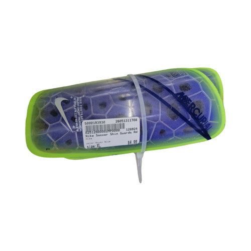 Vist Large View of Product Image Which is Used Nike Soccer Shin Guards Adult Royal Blue XL