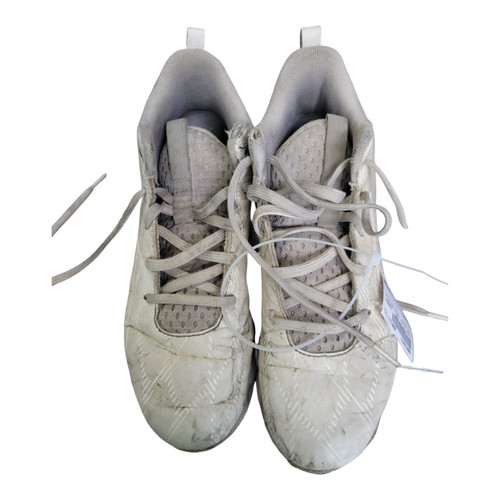 Vist Large View of Product Image Which is Used Under Armour Adult FB Cleats White Senior 6