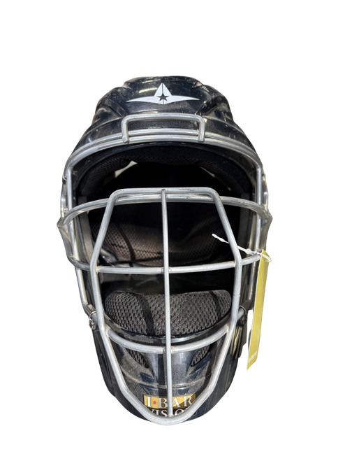 Vist Large View of Product Image Which is Used All-Star ALLSTAR Catchers Helmet w/Mask Navy Blue One Size