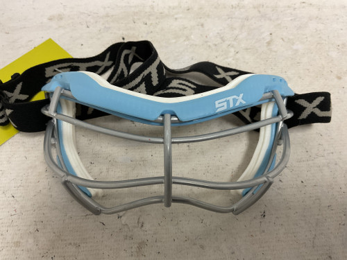 Vist Large View of Product Image Which is Used STX FOCUS-S Lacrosse Goggles Carolina Blue Senior