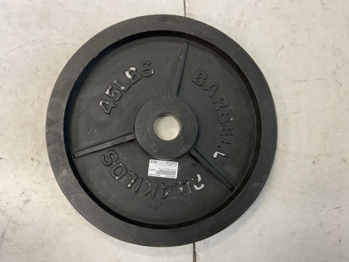 Vist Large View of Product Image Which is Used Olympic Plate Black 45 lb