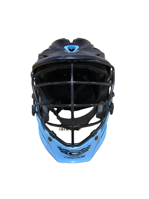 Vist Large View of Product Image Which is Used Cascade CPX Lacrosse Helmet Navy Blue One Size