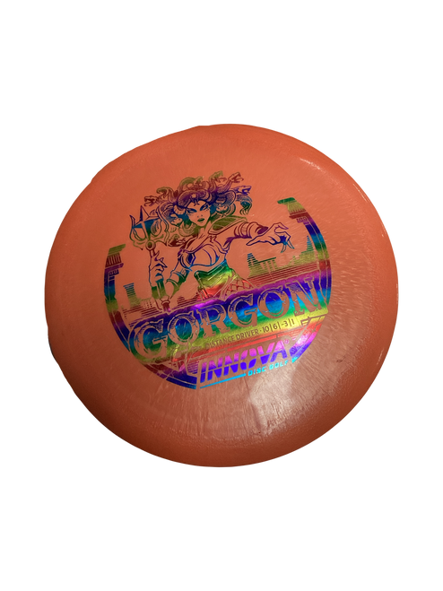 Vist Large View of Product Image Which is Used Innova GORGON Disc Golf Driver Orange