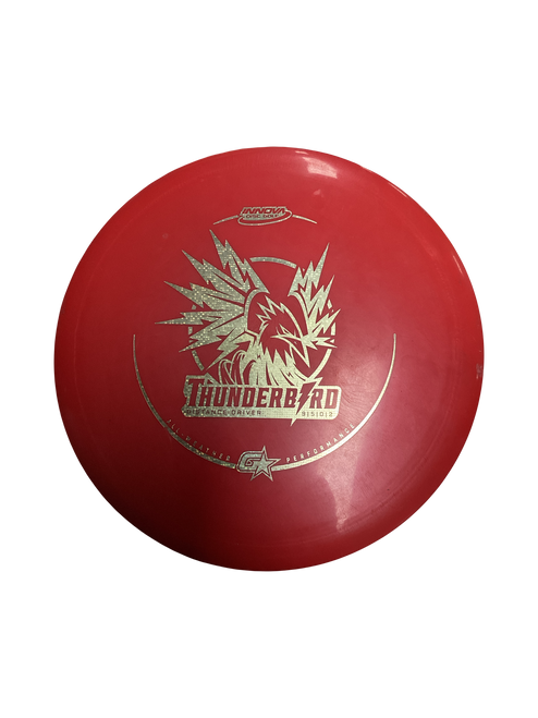 Vist Large View of Product Image Which is Used Innova THUNDERBIRD Disc Golf Driver Red