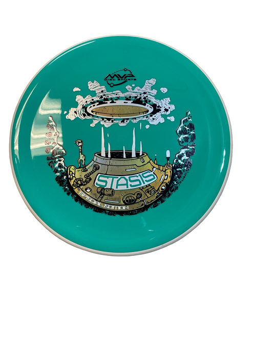 Vist Large View of Product Image Which is Used MVP NEUTRON STASIS Disc Golf Putter White