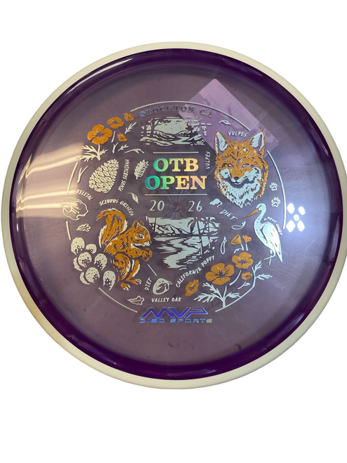 Vist Large View of Product Image Which is Used MVP PROTON REACTOR OTB OPEN 2026 Disc Golf Mid Range White