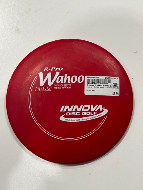 Vist Large View of Product Image Which is Used Innova R-PRO WAHOO DISTANCE DRIVER Disc Golf Driver Red