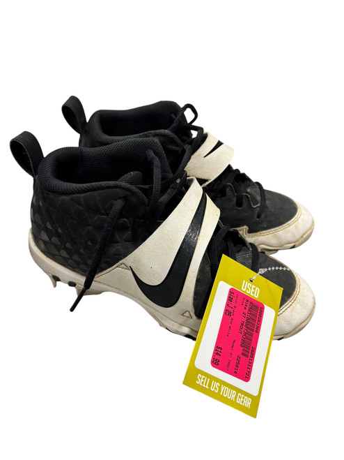 Vist Large View of Product Image Which is Used Nike 27 TROUT BB/SB Cleats Black And White Junior 05