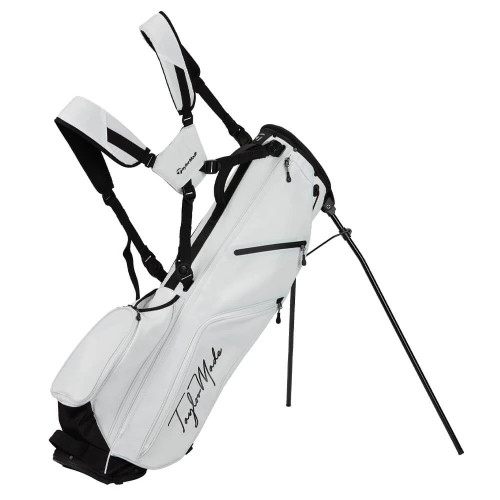 Vist Large View of Product Image Which is New Taylormade Flextech Carry 3 Way Mens White Golf Stand Bag