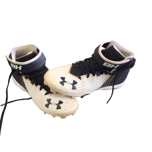 Vist Large View of Product Image Which is Used Under Armour BB CLEATS BB/SB Cleats White Senior 6.5