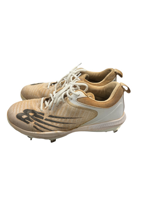 Vist Large View of Product Image Which is Used New Balance CLEAT BB/SB Cleats White Senior 6.5