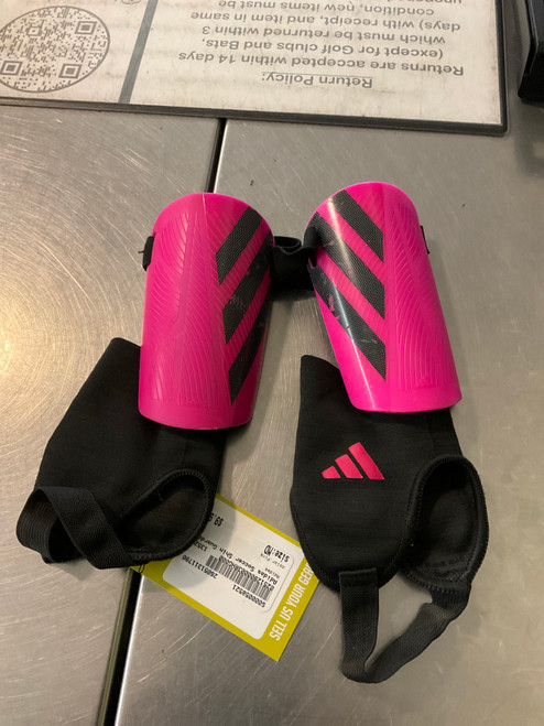 Vist Large View of Product Image Which is Used Adidas Soccer Shin Guards Junior Pink MD