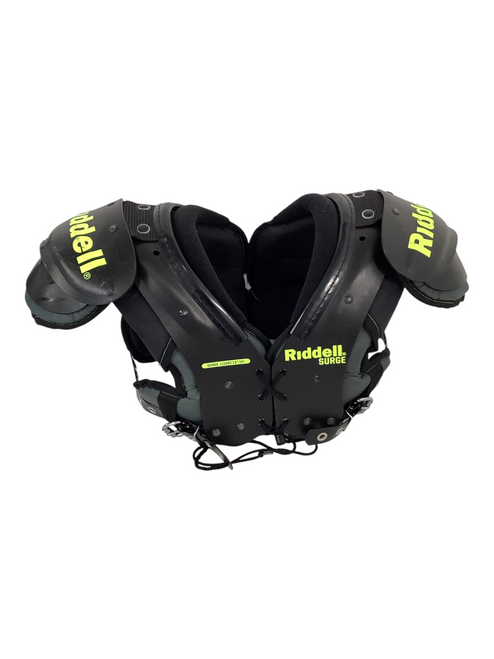 Vist Large View of Product Image Which is Used Riddell SURGE Football Shoulder Pads Black 