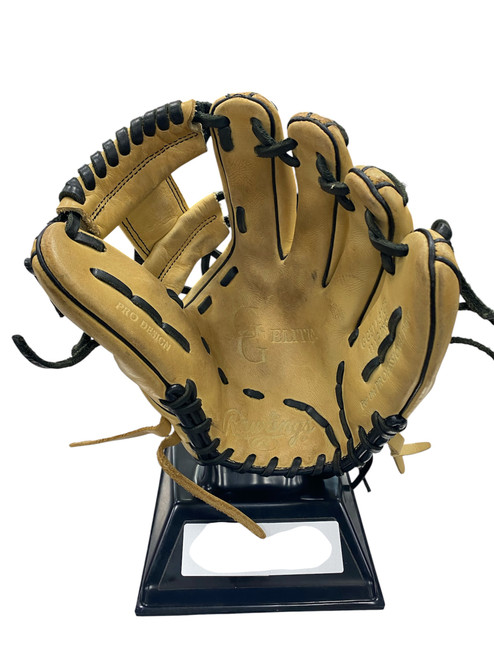 Vist Large View of Product Image Which is Used Rawlings GG ELITE BB/SB Glove RH Throw Black 11 1/2"