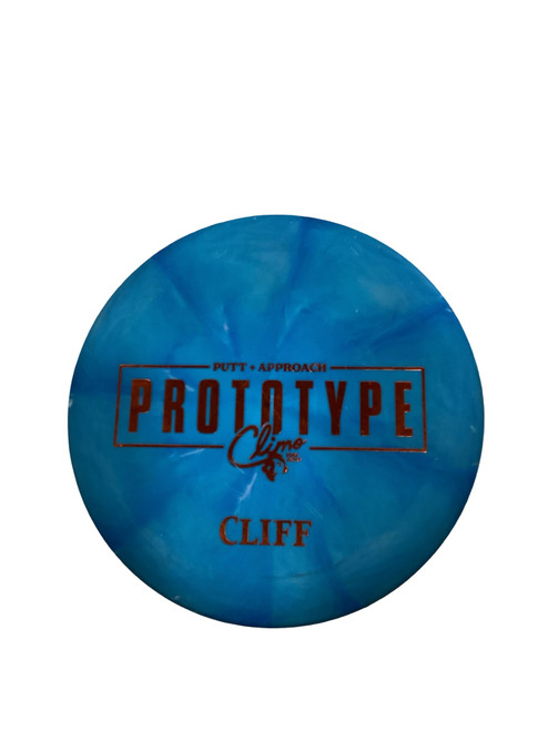 Vist Large View of Product Image Which is Used Discraft CLIMO PROTOTYPE CLIFF Disc Golf Putter Royal Blue 173g
