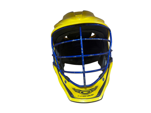 Vist Large View of Product Image Which is Used Cascade S Lacrosse Helmet Yellow One Size