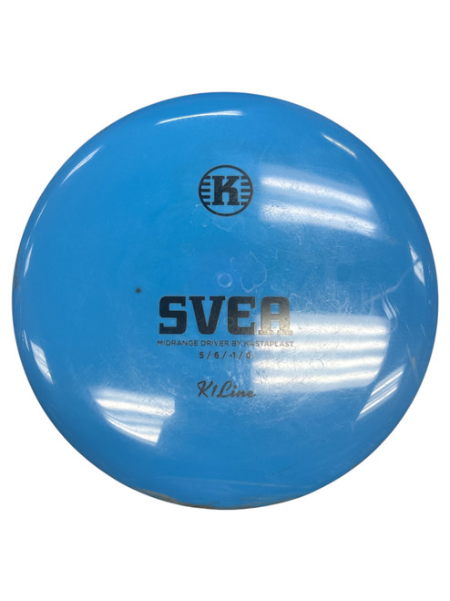 Vist Large View of Product Image Which is Used Kastaplast SVEA Disc Golf Mid Range Royal Blue