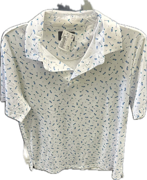 Vist Large View of Product Image Which is Used Pga PGA S.S. Golf Shirt M White SM