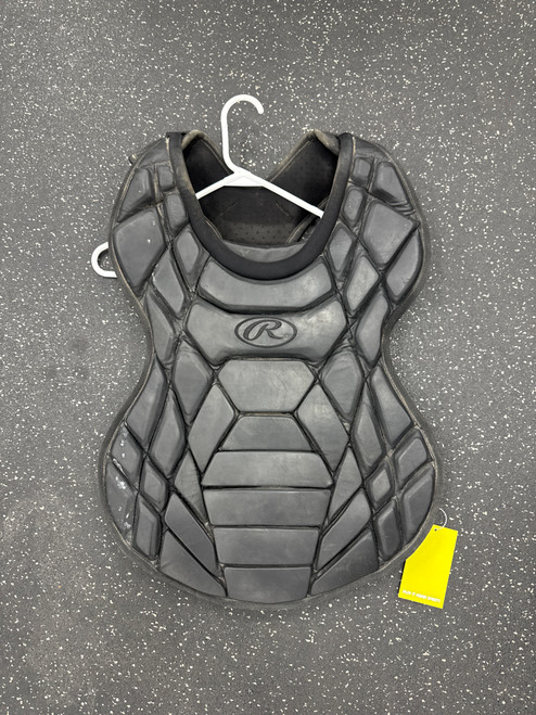 Vist Large View of Product Image Which is Used Rawlings CHEST PROTECTOR BLACKOUT Catchers Chest Protector Black Adult