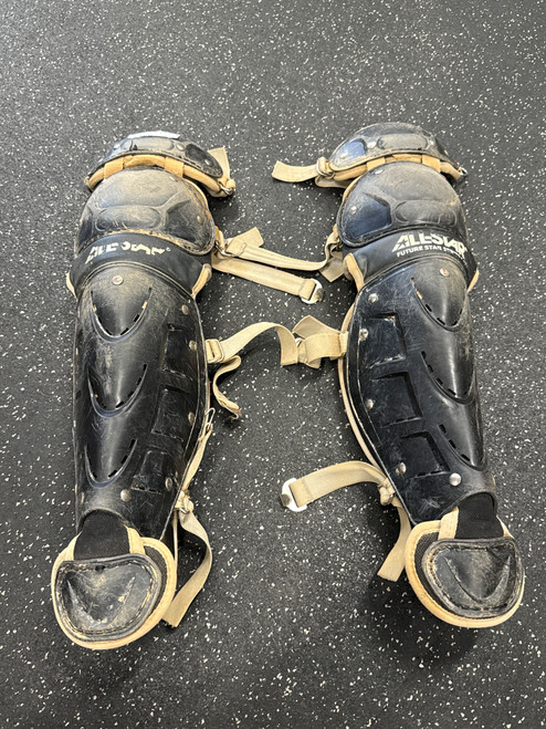 Vist Large View of Product Image Which is Used All-Star FUTURE STAR SERIES Catchers Leg Guards Black Intermed