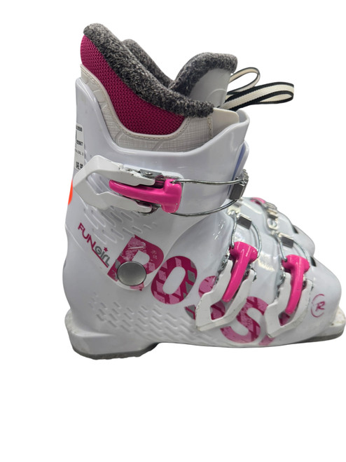 Vist Large View of Product Image Which is Used Rossignol FUN GIRL 3 Girls DH Ski Boot White 215 MP - J03