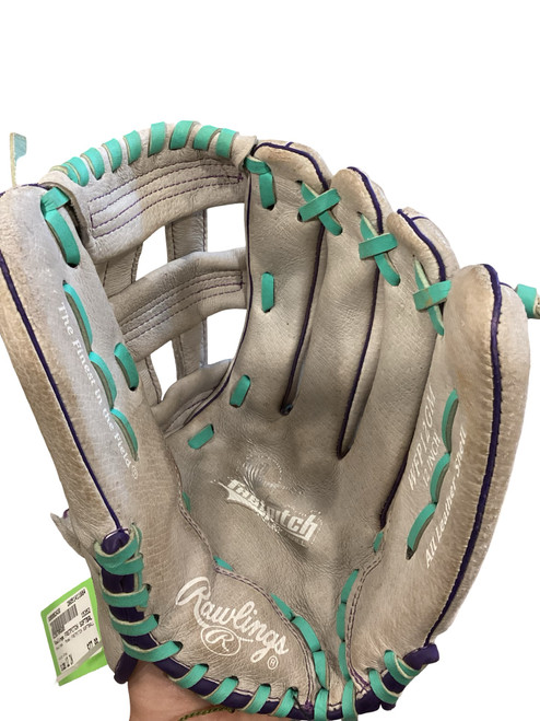 Vist Large View of Product Image Which is Used Rawlings FASTPITCH SOFTBALL BB/SB Glove RH Throw Grey 12"