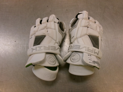 Vist Large View of Product Image Which is Used Maverik M5 Lacrosse Gloves Mens White 13"