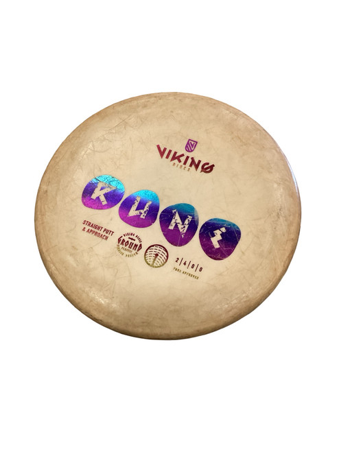 Vist Large View of Product Image Which is Used VIKING RUNE Disc Golf Putter Orange 172g