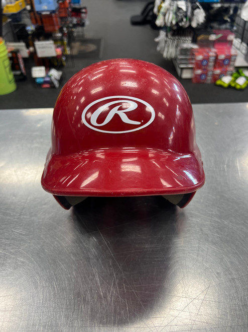 Vist Large View of Product Image Which is Used Rawlings COOLFLO Batting Helmet w/Mask Red One Size