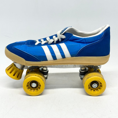 Vist Large View of Product Image Which is Used ADIDAS NASH CRUISER VINTAGE Senior Roller Quad Skates Royal Blue Senior 9