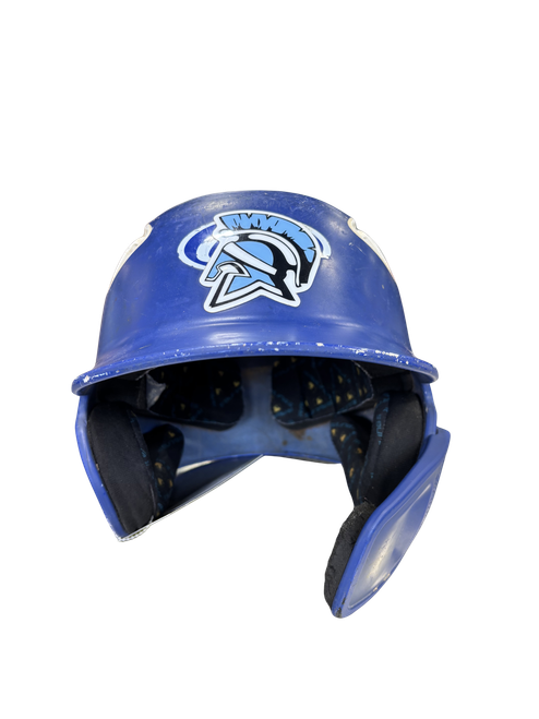 Vist Large View of Product Image Which is Used Rawlings BASEBALL BB BLUE Batting Helmet No Mask Royal Blue One Size