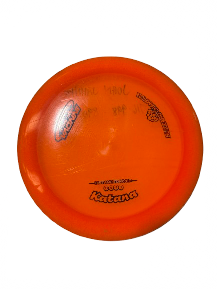Vist Large View of Product Image Which is Used Innova BLIZZARD CHAMPION KATANA Disc Golf Driver Orange