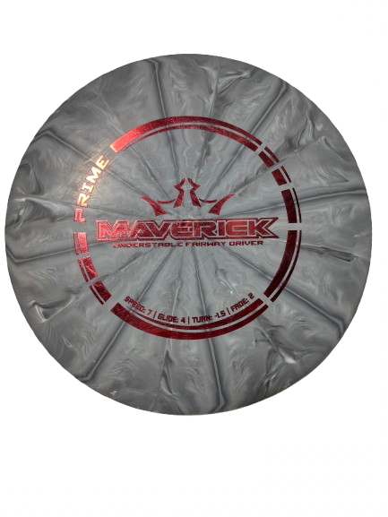 Vist Large View of Product Image Which is Used Dynamic Discs PRIME BURST MAVERICK Disc Golf Driver Grey