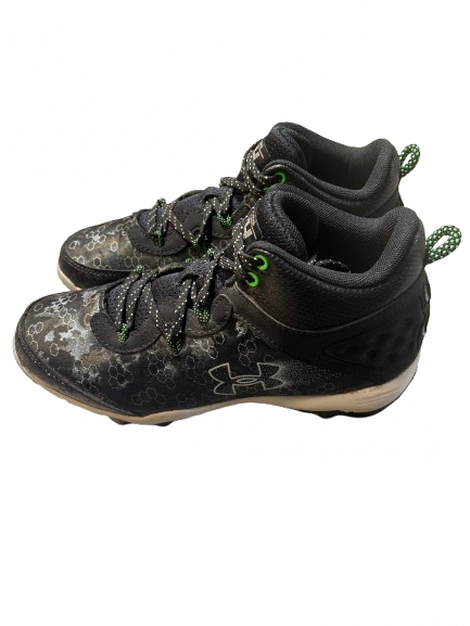 Vist Large View of Product Image Which is Used Under Armour OUT OF HERE BH 5.5 BB/SB Cleats Black Junior 05.5