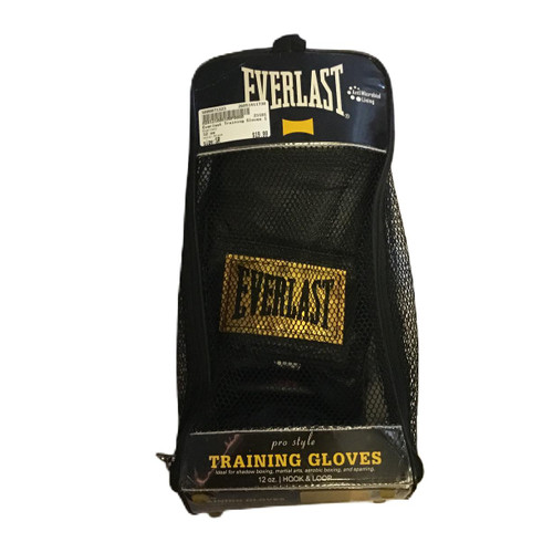 Vist Large View of Product Image Which is Used Everlast Pro Style Training Boxing Gloves Black Senior