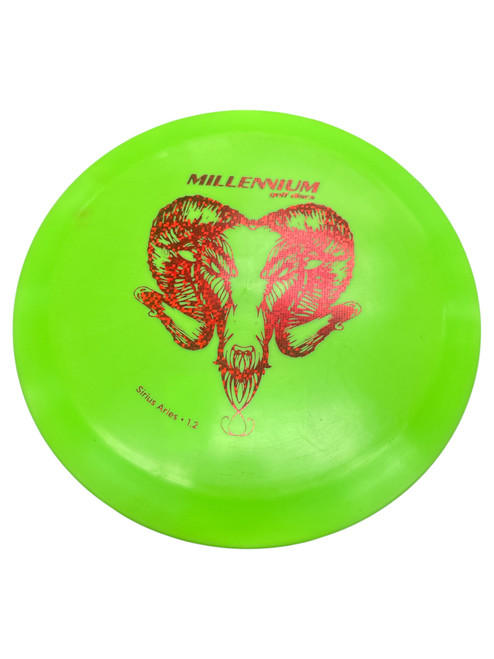 Vist Large View of Product Image Which is Used Millennium SIRIUS ARIES Disc Golf Driver Neon Green