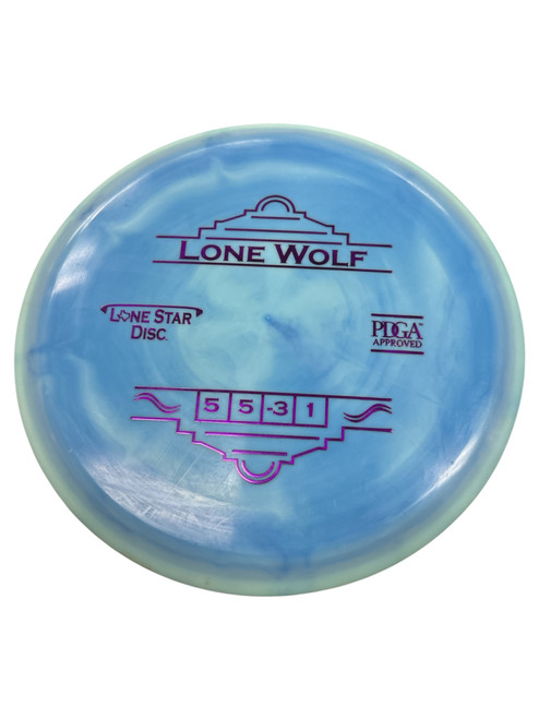 Vist Large View of Product Image Which is Used Lone Star Disc LONE WOLF Disc Golf Driver Royal Blue