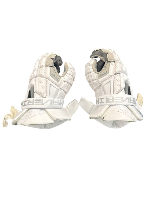 Vist Large View of Product Image Which is Used Maverik M6 Lacrosse Gloves Mens White 13"