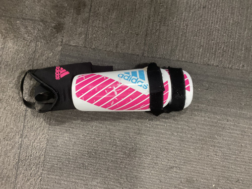 Vist Large View of Product Image Which is Used Adidas Soccer Shin Guards Junior Pink SM