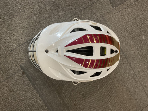 Vist Large View of Product Image Which is Used Cascade R Lacrosse Helmet White MD