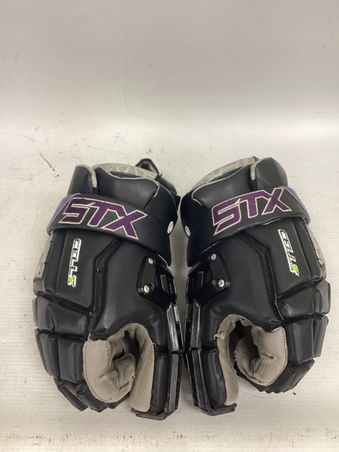 Vist Large View of Product Image Which is Used STX CELL IV LAX Goalie Gloves M Black LG