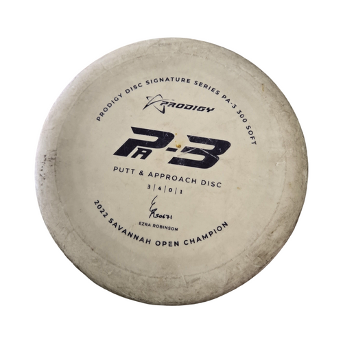 Vist Large View of Product Image Which is Used Prodigy Disc PA3 300 SOFT PUTTER Disc Golf Putter White