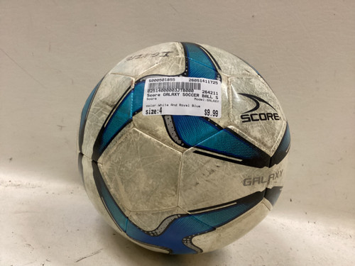 Vist Large View of Product Image Which is Used Score GALAXY All Size Soccer Ball White And Royal Blue 4