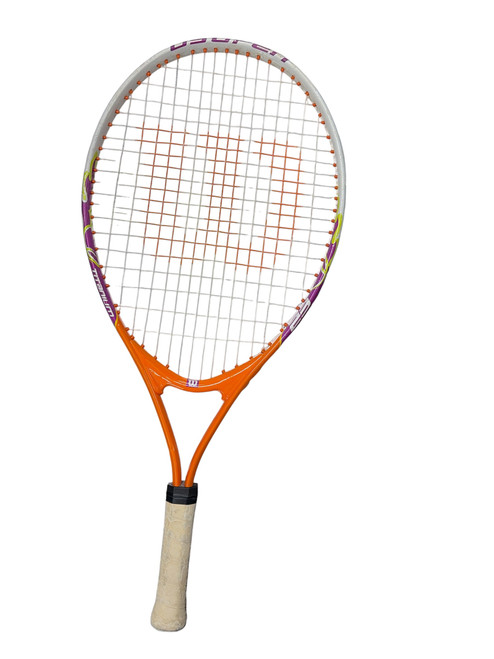 Vist Large View of Product Image Which is Used Wilson US OPEN Junior Tennis Racquet Orange 23"