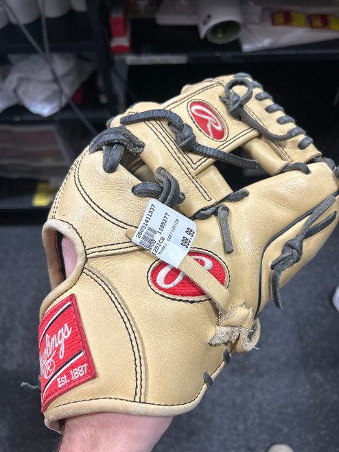 Vist Large View of Product Image Which is Used Rawlings GGE1125ICB BB/SB Glove RH Throw Tan 11 1/4"