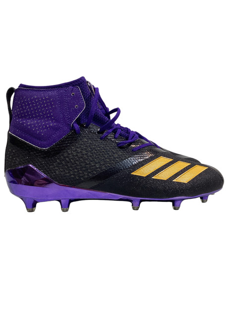 Vist Large View of Product Image Which is Used Adidas Adult FB Cleats Black And Purple Senior 11.5