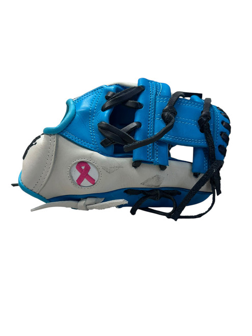 Vist Large View of Product Image Which is Used FIELDING GLOVE BB/SB Glove RH Throw White And Carolina Blue 11 1/4"